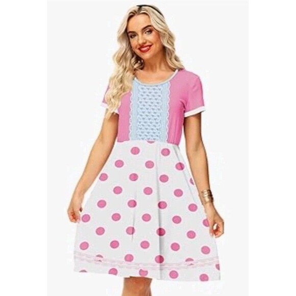 Deerose Halloween Layered Dresses Women Cosplay Party Short Sleeve Dress Large - Picture 2 of 9